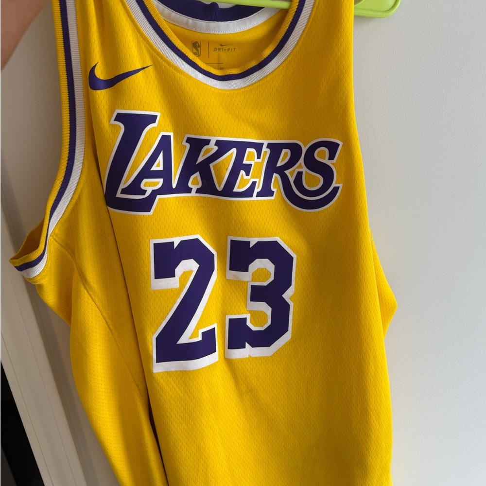 Yellow Lakers Jersey with Purple Accents
